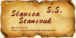 Slavica Stanivuk vizit kartica